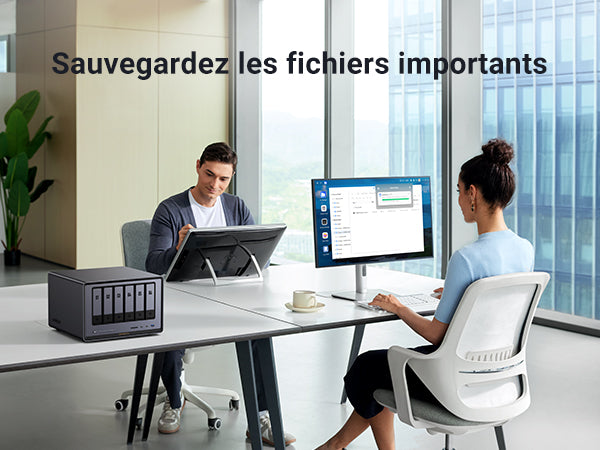 Sauvegarde des fichiers importants avec le NAS UGREEN DXP6800 Pro dans un environnement professionnel collaboratif