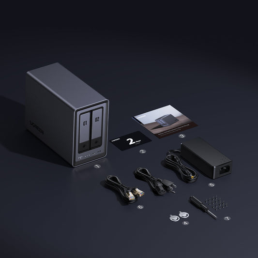 Contenu du pack UGREEN NASync DXP2800