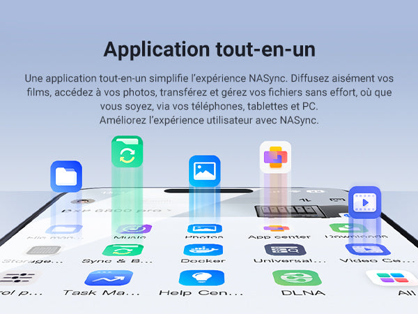 Application tout-en-un NASync de UGREEN pour accéder, synchroniser et gérer films, photos et fichiers sur téléphone, tablette et PC