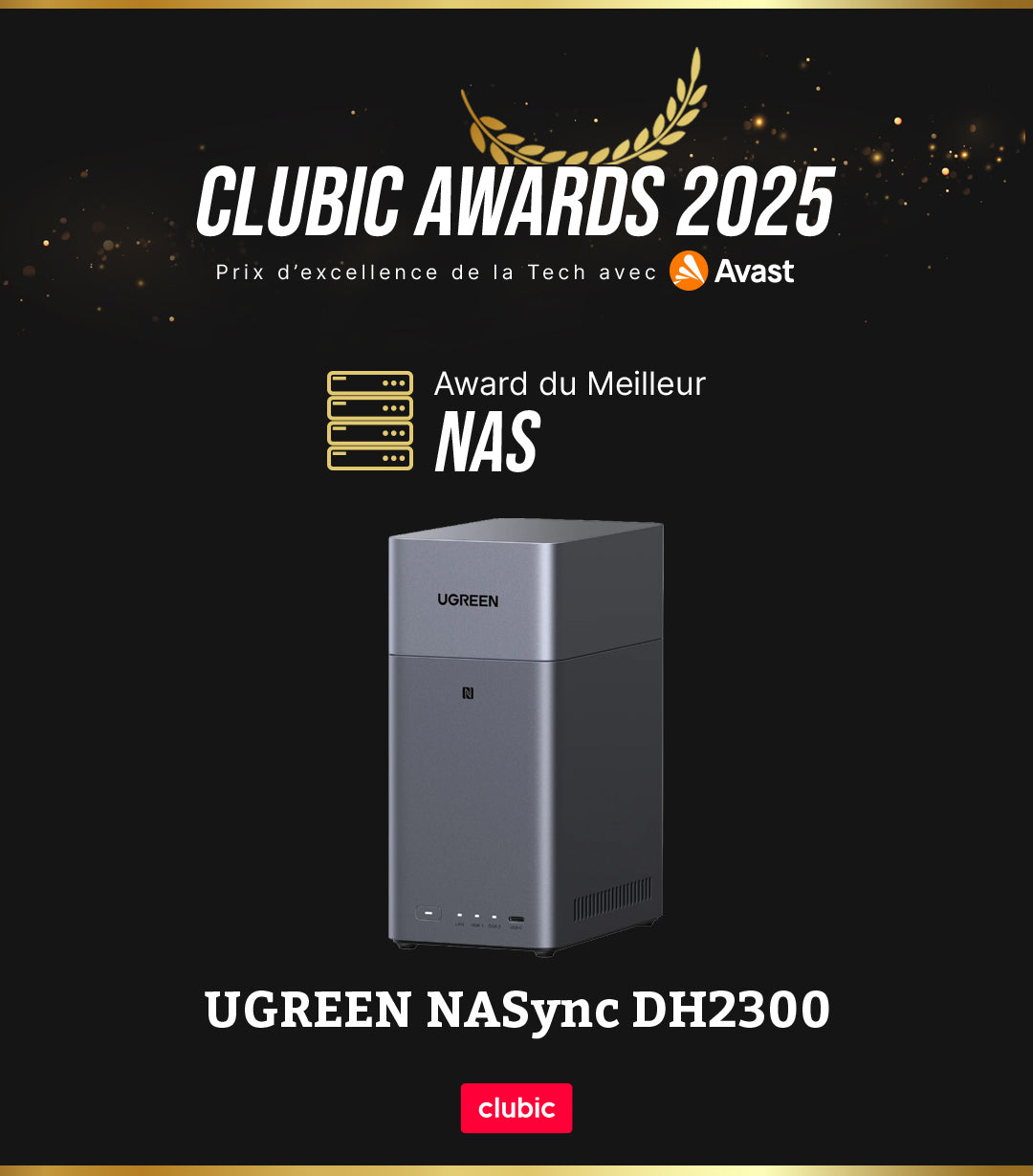 NAS UGREEN NASync DH2300 - 2 Baies - 64 To