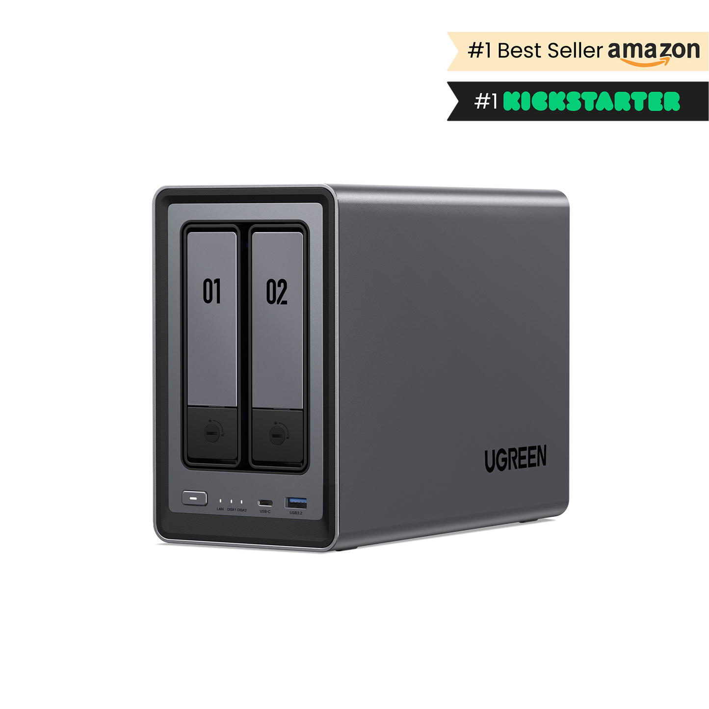NAS double baie UGREEN DXP2800, best-seller sur Amazon et Kickstarter