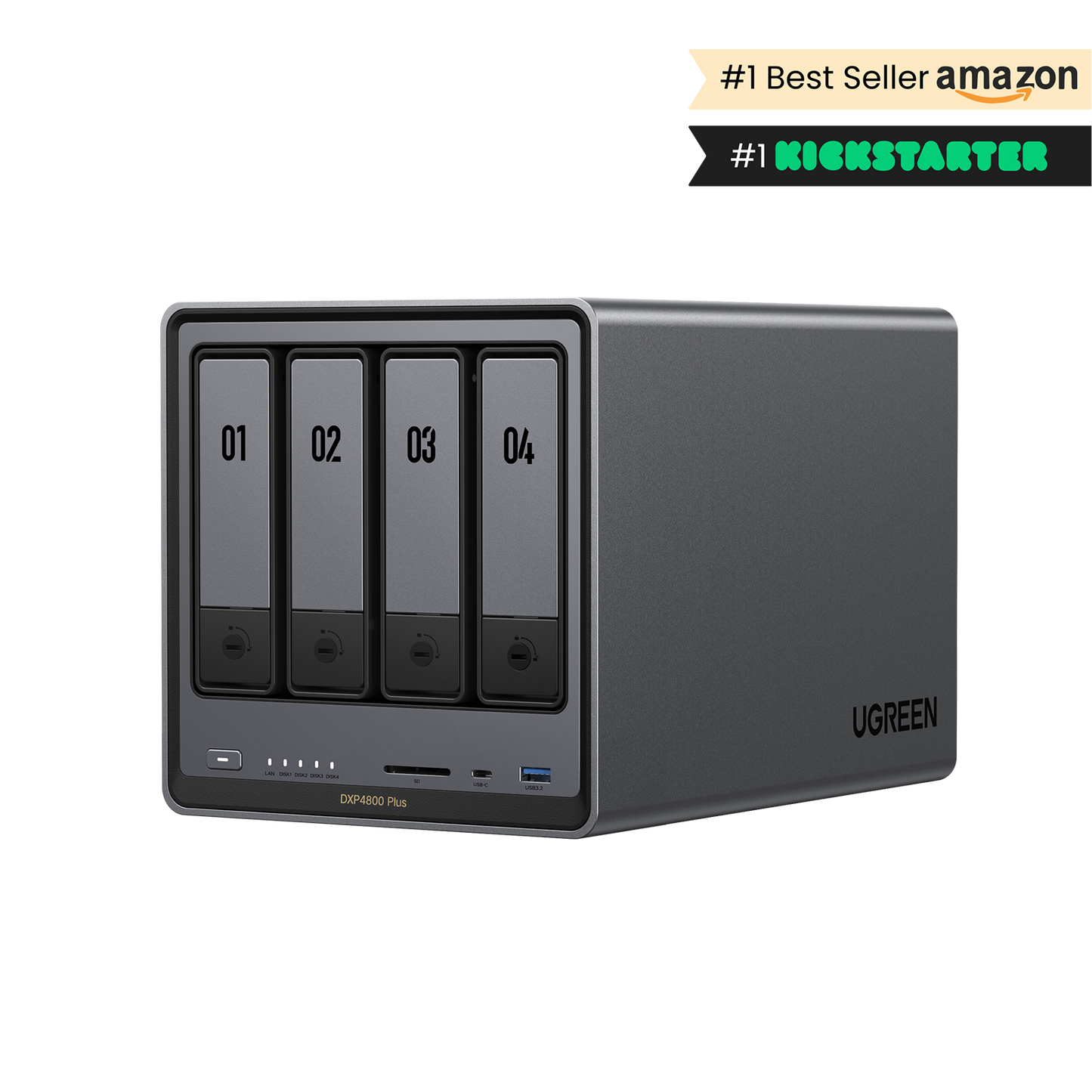 NAS 4 baie UGREEN DXP4800, best-seller sur Amazon et Kickstarter