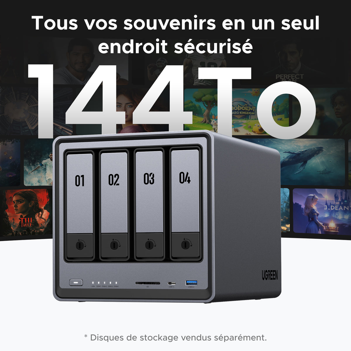 UGREEN NASync DXP4800 Plus | Serveur NAS 4 baies