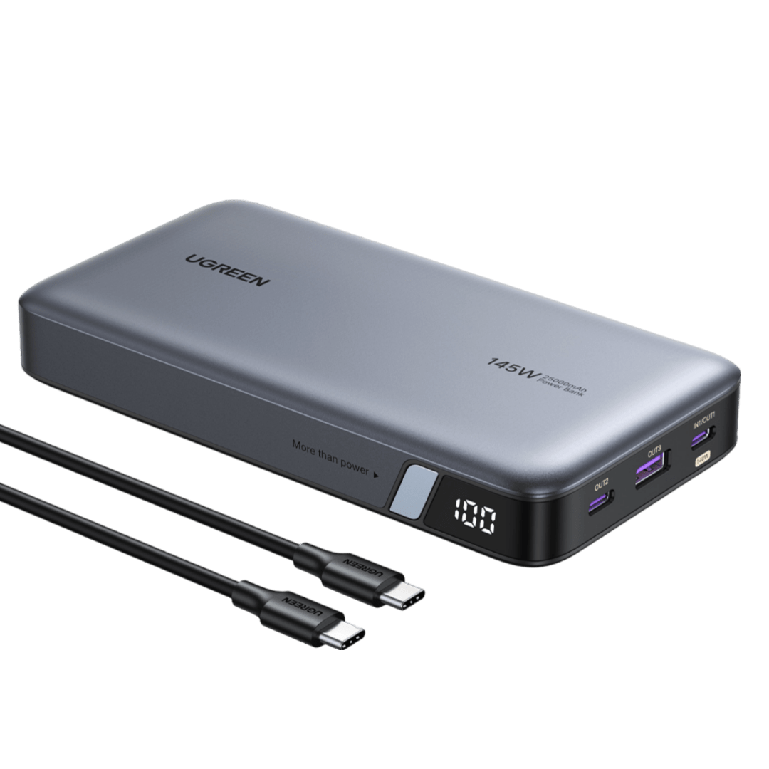UGREEN Batterie Externe Portable USB C 25000 mAh 145W 3 Sorties Câble