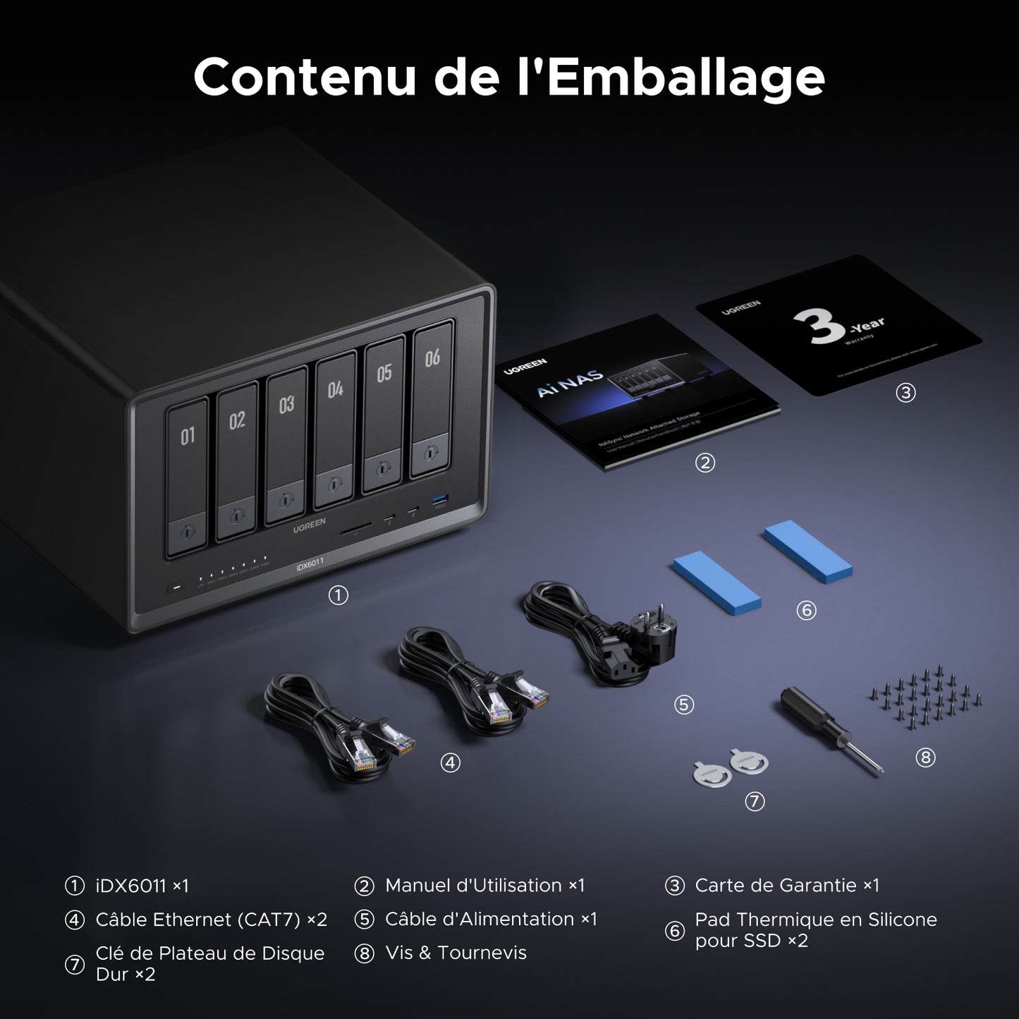 UGREEN iDX6011 64GB 6-Bay AI NAS